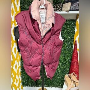 Elegant Burgundy Quilted Vest